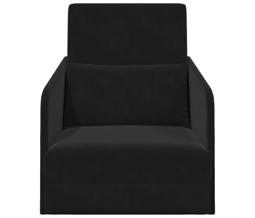 Sofá cama  2 en 1 Negro 65x80x83 cm Terciopelo