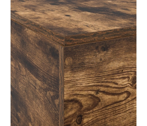 Estructura de cama  Roble ahumado Madera Doble Con almacenamiento