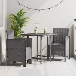 Silla de Jardín  Conjunto de 2 Gris Claro Resina Plástica Estándar