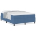 Cama Box Spring  con Colchón Azul 140x200 cm Tela de Pana