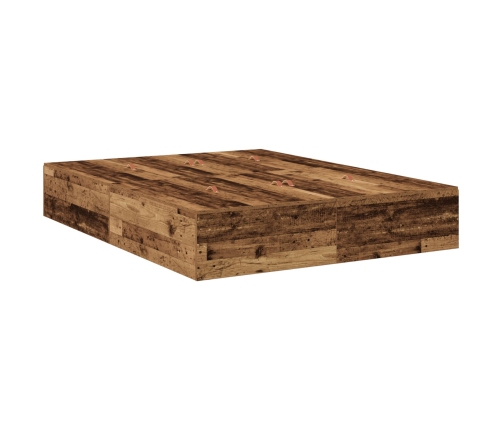 Estructura de Cama con Almacenamiento  Marrón Madera