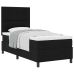 Cama con Base y Colchón Negra 100x200 cm Tela