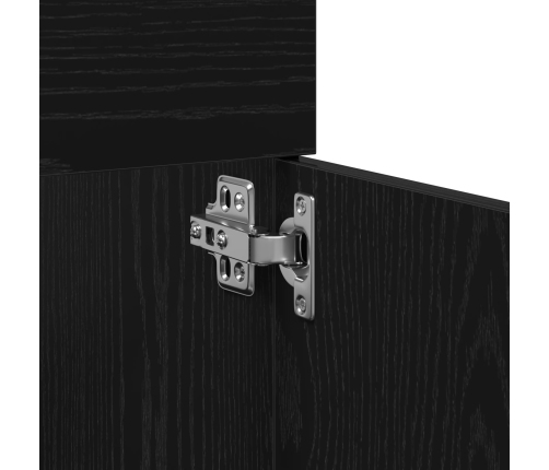 Mueble de baño  Negro Roble 90x38,5x46 cm Madera elaborada