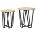 Mesa de Lado  2 pcs de Madera de Sonoma y Metal