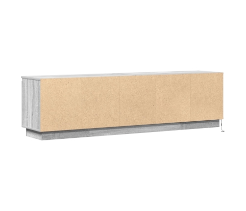 Armario para TV  con LED Gris Sonoma 180x38x49 cm Madera Elaborada