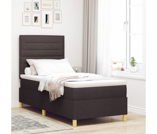 Base de Cama Box Spring Marrón oscuro Madera 100 x 200 cm