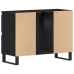mueble de baño  lavabo negro roble 80x33x60 cm madera elaborada