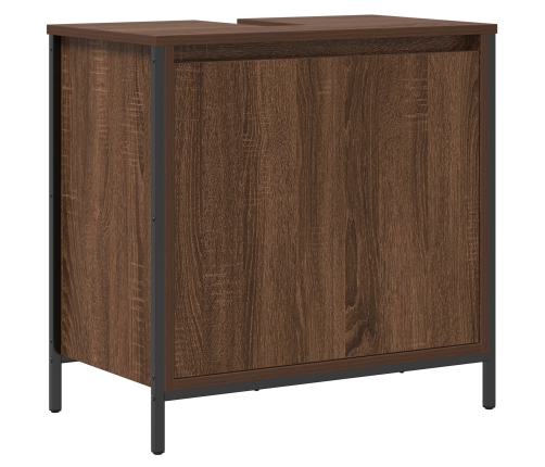 Conjunto de Muebles de Baño  de 3 Piezas en Madera Elaborada de Roble Marrón