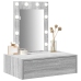 Mesa de tocador colgante  con luces LED Gris Sonoma