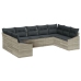 Conjunto de Sofás de Jardín Set de 9