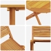 Juego de Bistro Plegable de 3 Piezas en Madera Maciza de Acacia