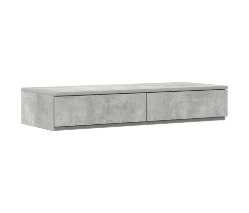 Marco de Cama con Almacenamiento  Gris concreto Madera de calidad