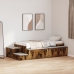 Estructura de Cama de Almacenamiento Roble Ahumado Madera Maciza