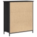 Aparador  Roble Negro 70x30x80 cm Madera Ingenierizada y Acero