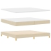 Cama con Base de Resortes con Colchón Crema 200x200 cm Tela