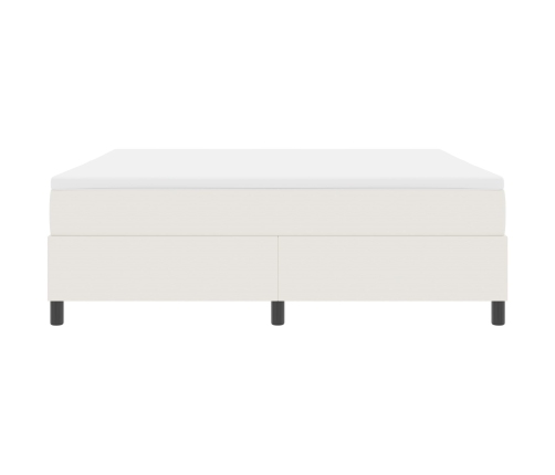 Cama Box Spring  con Colchón Crema Super King Tela de Pana