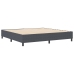 Cama Box Spring  Gris Oscuro 200x200 cm Tela de Pana