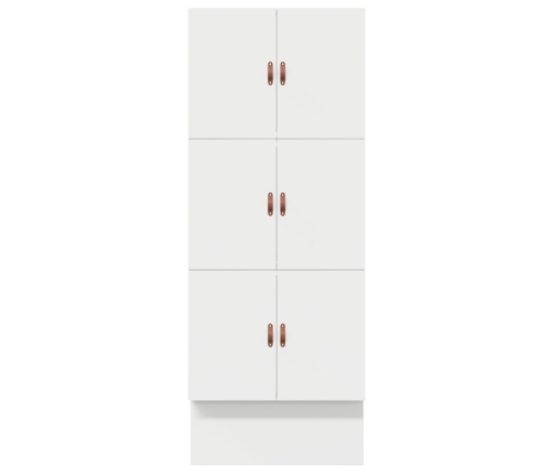 Marco de cama con almacenamiento  Blanco Madera compacta