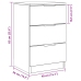 Cabinet de Noche de Roble Negro  - 40x65x65 cm