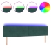 Cabecera LED Cabecera con Botones Tapizados Verde Oscuro 100 cm Terciopelo