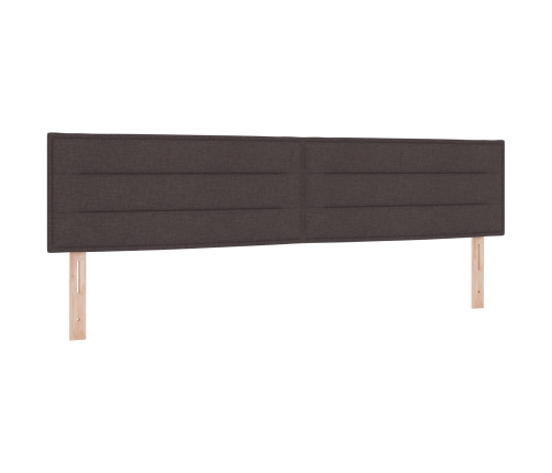 Cabecero diseño Lines marrón oscuro 200 cm tela