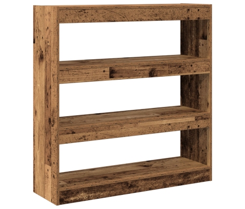 Armario para Libros/Divisor de Habitaciones - Madera Rústica - 100x30x103cm - Madera Elaborada