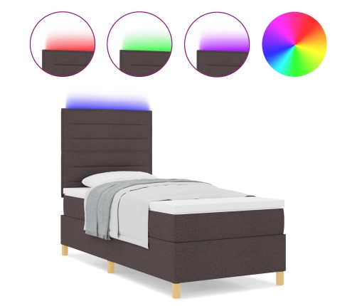 Base de Cama Box Spring Marrón oscuro Madera 100 x 200 cm
