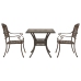Conjunto de Bistro de Jardín de 3 Piezas  de Aluminio Fundido Bronce