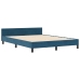 Estructura de Cama  Azul Oscuro 140x190 cm Terciopelo