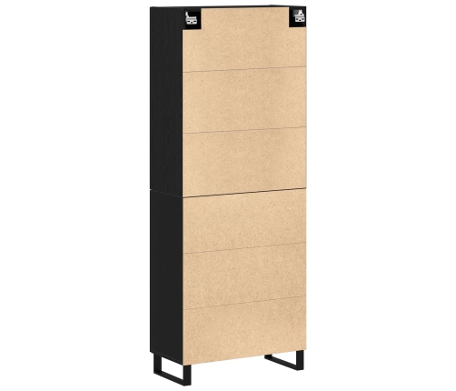 Armarios 2 pcs Negro Roble 69,5x34x180 cm Madera Elaborada