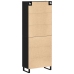 Armarios 2 pcs Negro Roble 69,5x34x180 cm Madera Elaborada
