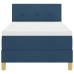 Cama Box Spring con Colchón Azul 100x200 cm Tela