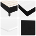 Estructura de Cama  con Colchón Negro y Blanco Tela 90 x 200 cm