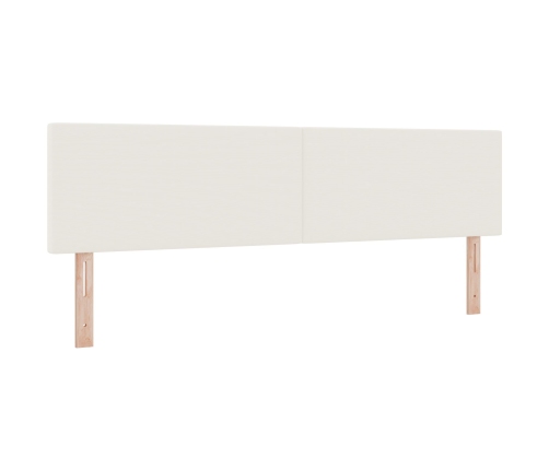 Cama con Base y Colchón & LED Crema Super King Tela de Pana