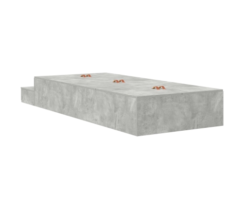 Cama con Almacenamiento  Gris concreto Madera elaborada 75 x 190 cm