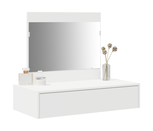 Mesa de tocador colgante  Blanca 83x40x70 cm