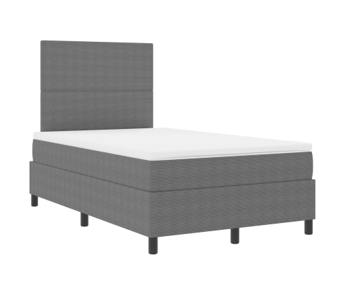 Cama con Somier  con Colchón Gris Claro 120x200 cm Tela de Corduroy