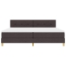 Cama Box Spring  con Colchón & LED Marrón Oscuro 200x200 cm Tela