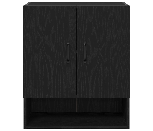 Armario de pared  Negro Roble 60x30x70 cm de madera
