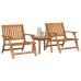 Sillas de Jardín  con Mesa 3 pcs de Madera Sólida de Acacia