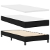 Estructura de Cama  con Colchón Negro y Blanco Tela 90 x 200 cm