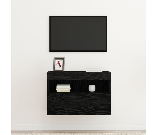 Mueble para TV  con luces LED Negro Roble 60x30x40 cm