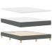 Cama con Box Spring  con Colchón y LED Gris Oscuro 140x200 cm Tela