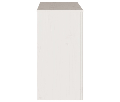 Mesa Consola  ""DRAMMEN"" Blanca 89,5x37x73 cm Madera Sólida de Pino