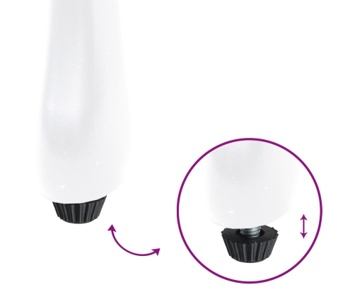 Conjunto de Bistro de Jardín de 3 Piezas  de Aluminio Fundido Blanco