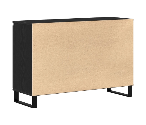 Mueble de almacenamiento Negro Roble 104x35x70 cm Madera Ingeniería