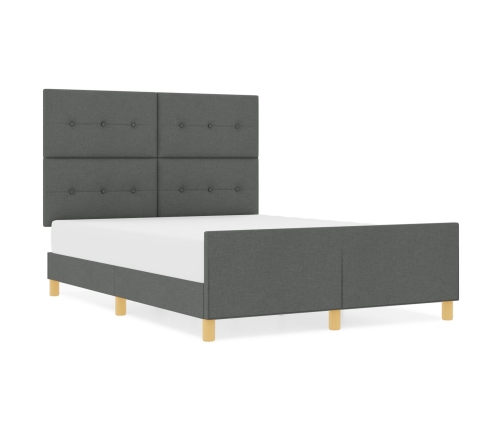 Estructura de cama  Gris oscuro 160x200 cm Tela