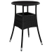 Juego de Comedor de 5 Piezas Negro Poliratán
