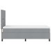 Cama con box spring  con colchón gris claro 90x200 cm tela
