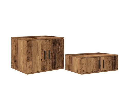 Estructura de Cama de Almacenamiento Madera Vieja 100x200 cm